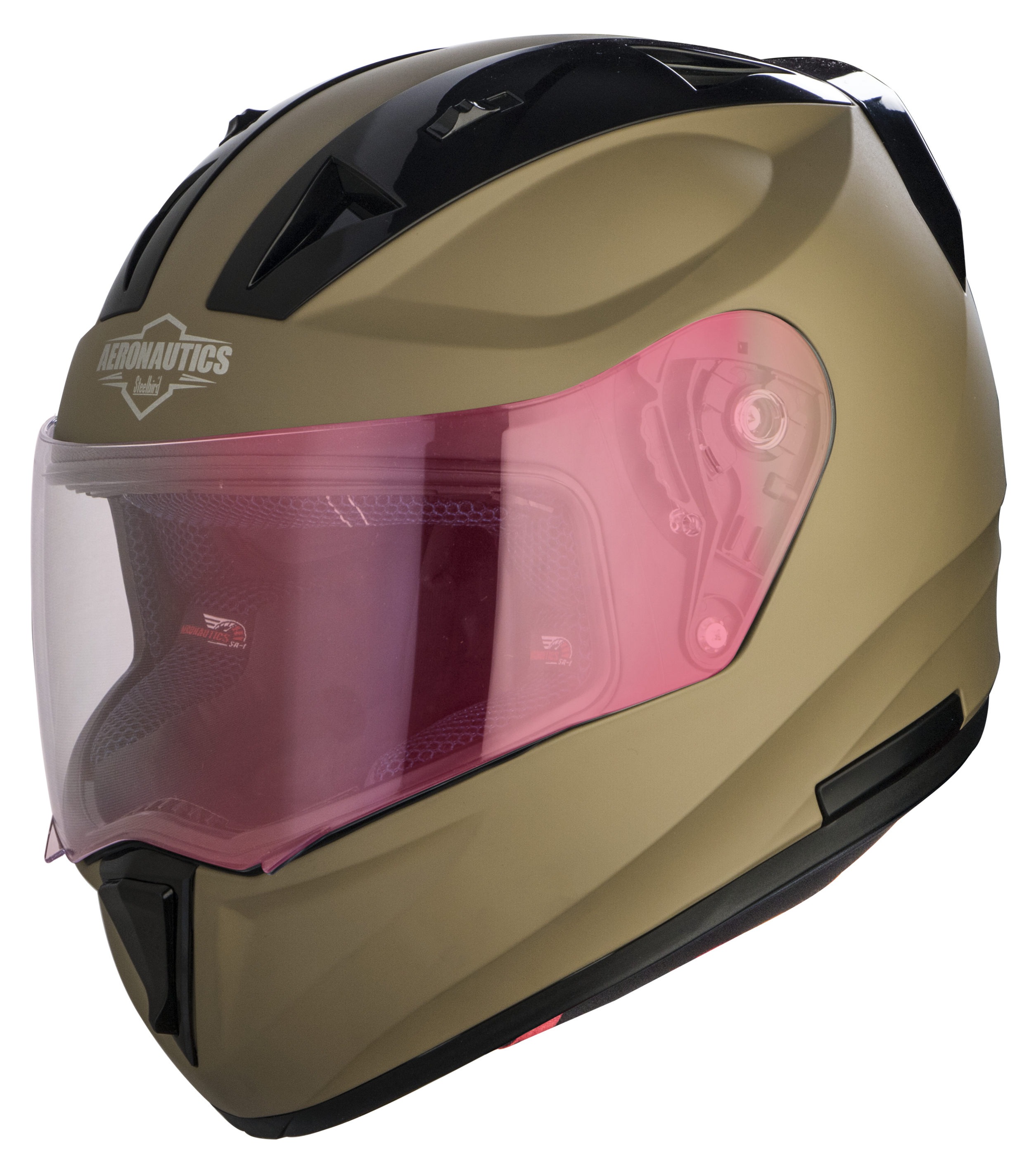 SA-1 Aeronautics Mat Desert Storm (Fitted With Clear Visor Extra Gold Night Vision Visor Free)